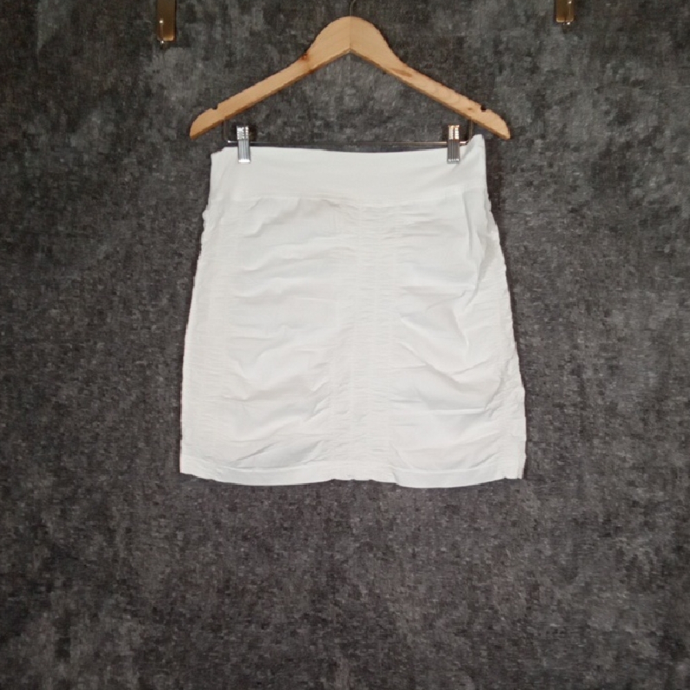 XCVI wearables The Trace Mini Skirt White Pull On Festival Womens Small